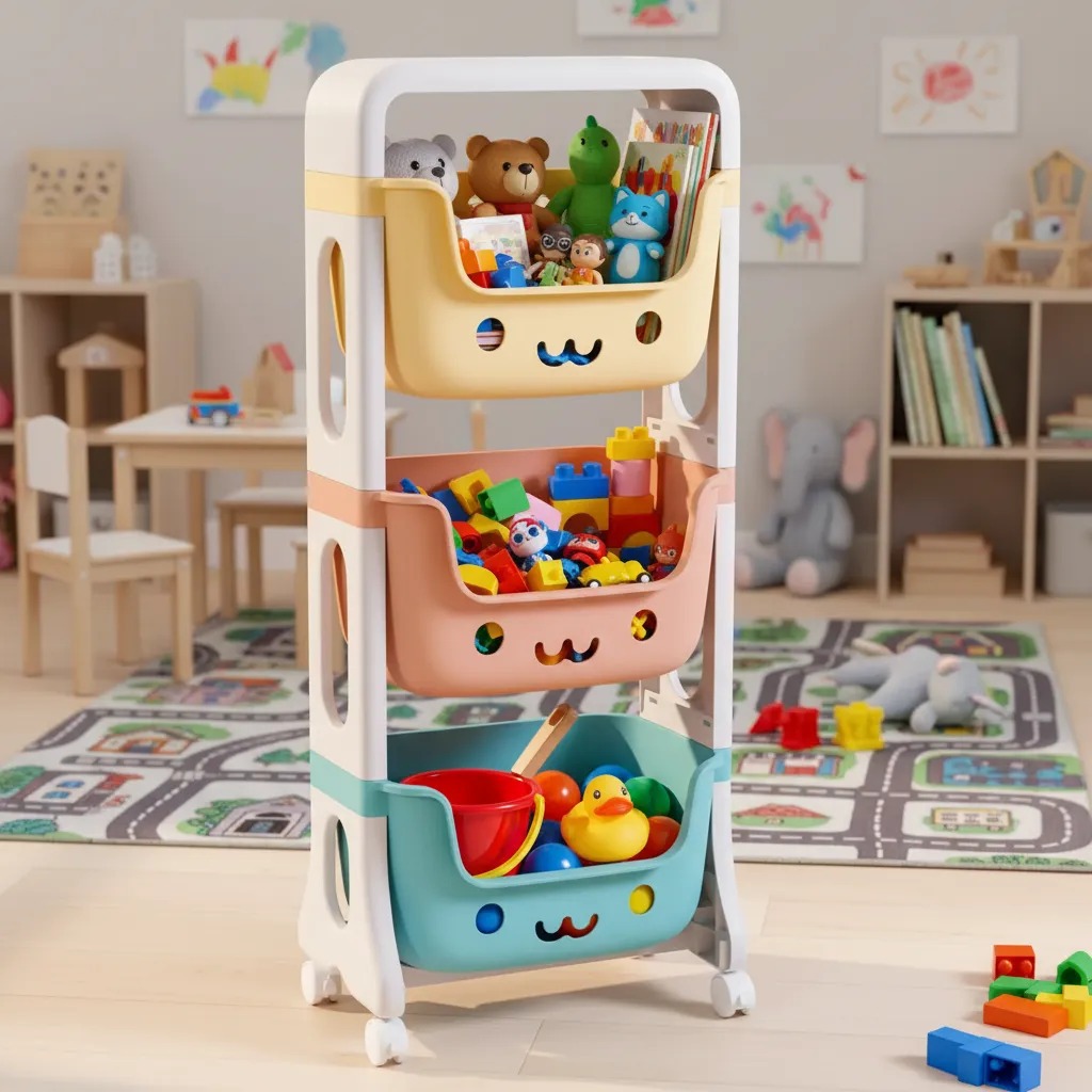 Organizador Infantil Brinquedos Multiuso C/ 3 Prateleiras