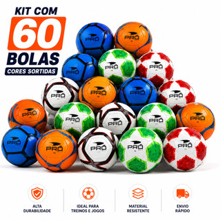 Kit c/60 Bolas De Futebol Tamanho 5 -  NÃO É POSSÍVEL ESCOLHER A COR DA BOLA.