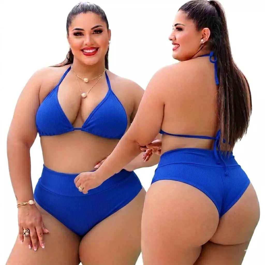 Biquíni Estiloso no Plus e GG Bojo Opcional Tamanho Grande Confortável Levanta Bumbum Sustenta Seio Alça Grossa Luxuoso — imagem 1