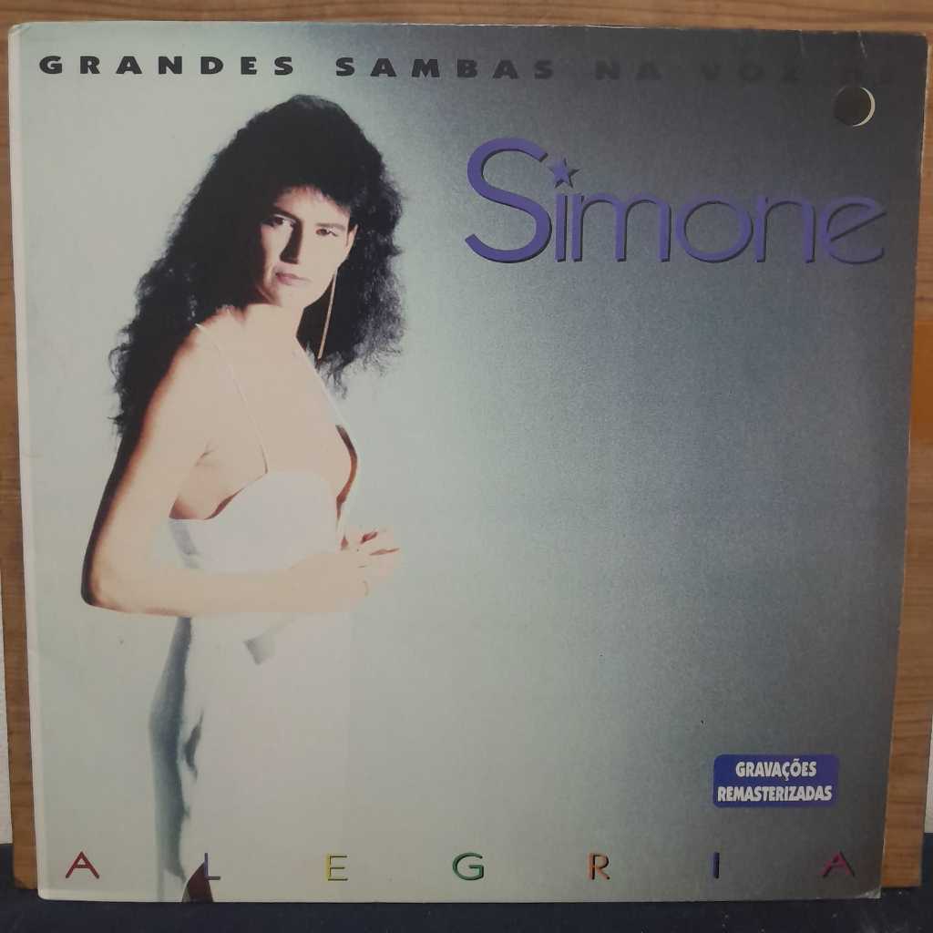LP SIMONE – ALEGRIA / RARO / COM ENCARTE / ÓTIMO ESTADO CAPA E DISCO / COLETÂNEA “GRANDES SAMBAS NA VOZ” COM GRAVAÇÕES R