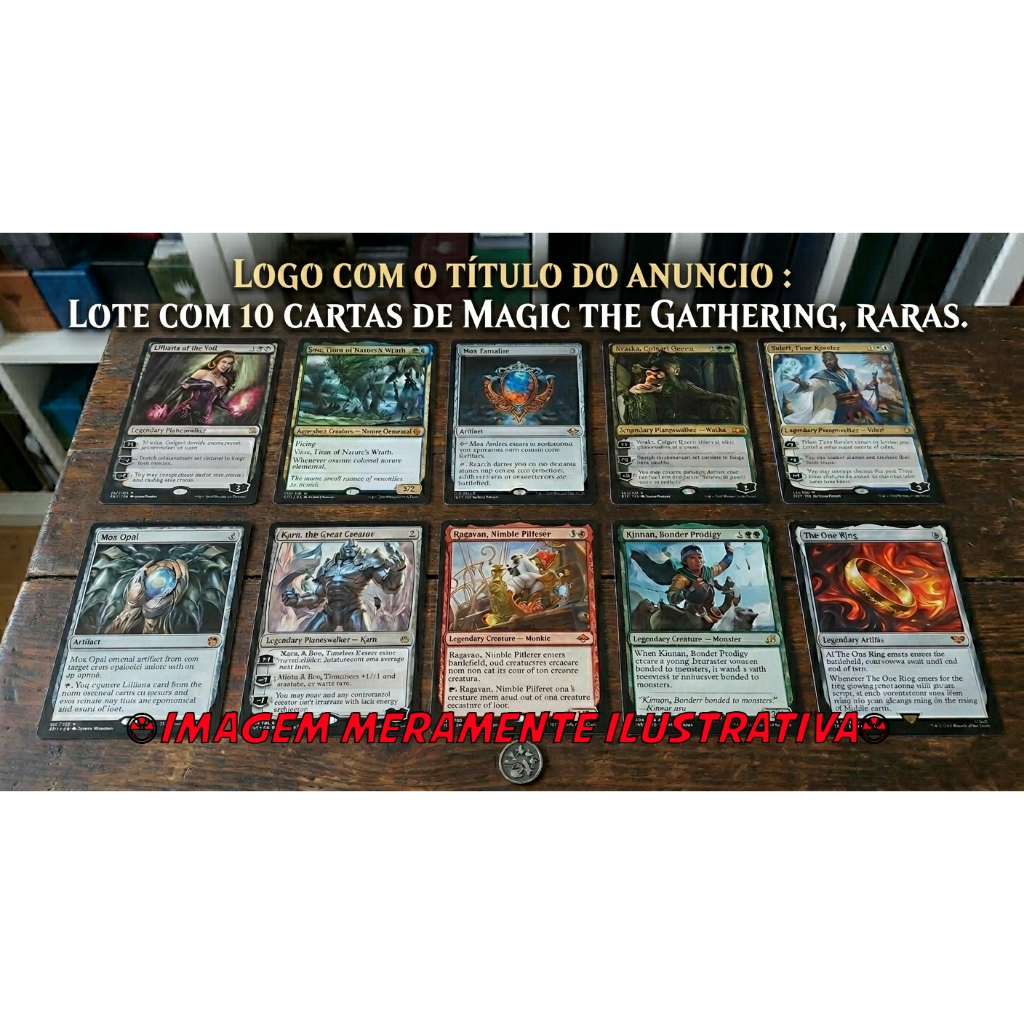 Lote Magic The Gathering – 10 Cards Raros + 1 Card Foil Raro