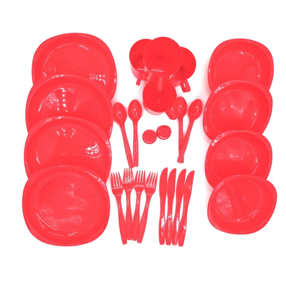 Kit Prático de Utensílios Camping 4 Pessoas Klimber Panelas Talheres