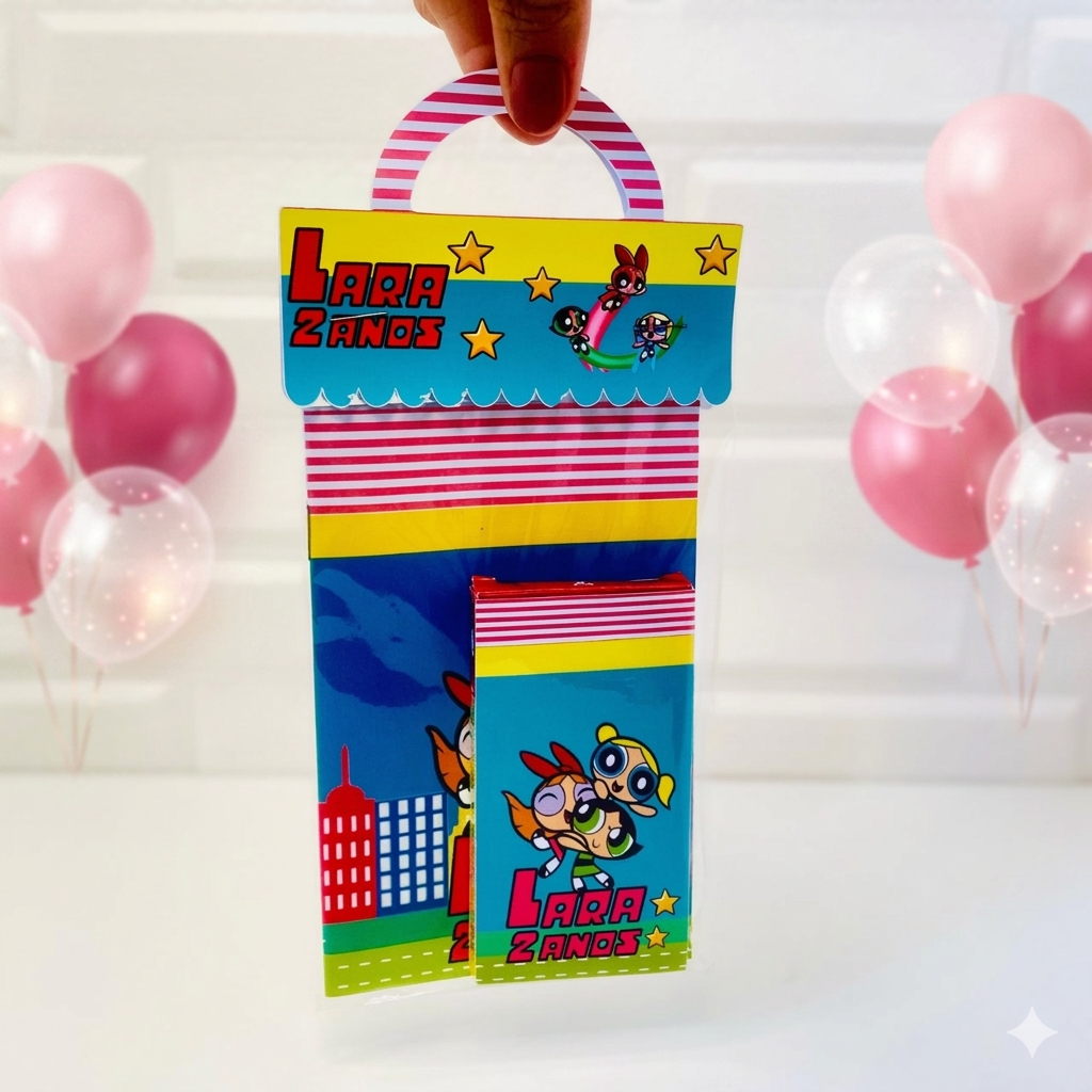 Kit Colorir As Meninas Super Poderosas, Personalizados para Lembrancinha de Festas Infantis Divertida
