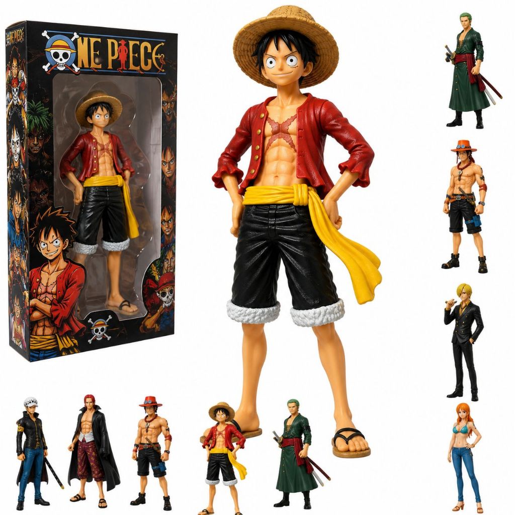 Action Figure One Piece Luffy Zoro Ace Sanji Boneco Colecionável Anime Decoração