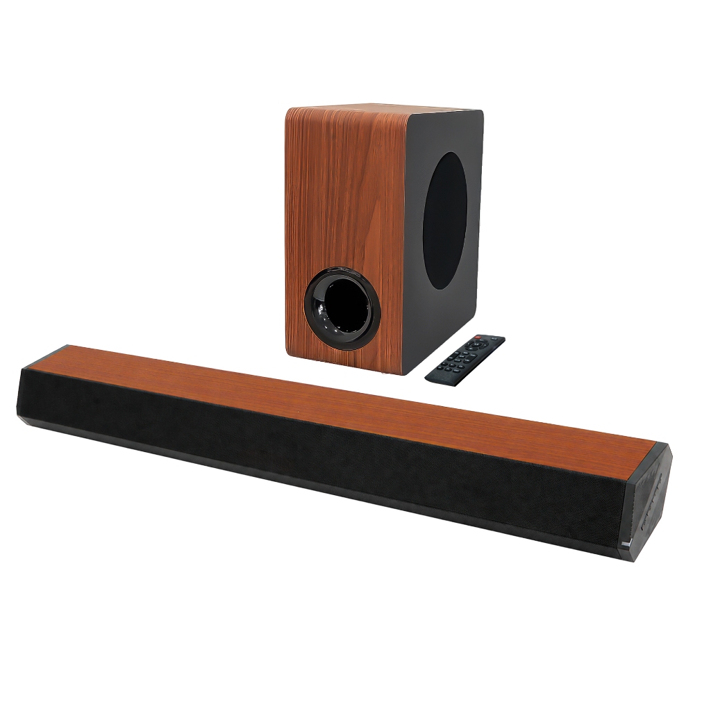 Soundbar Bluetooth para TV com Subwoofer 125W Áudio Potente USB ARC Óptico 2.0 Canais Home Theater