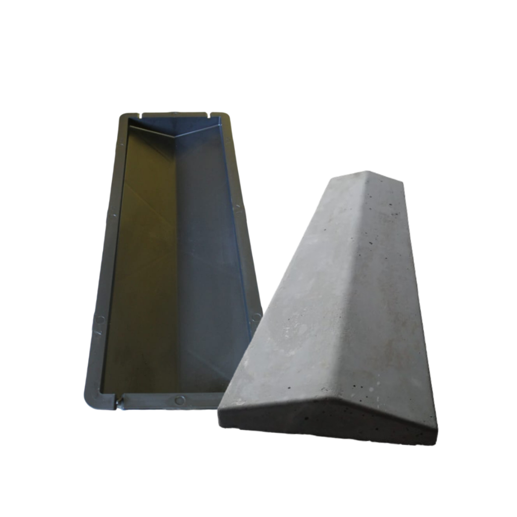 Forma Plástica Pra Pingadeira 60x23x5 Chápeu Muro Construção Molde Resistente Reutilizável Ecológico