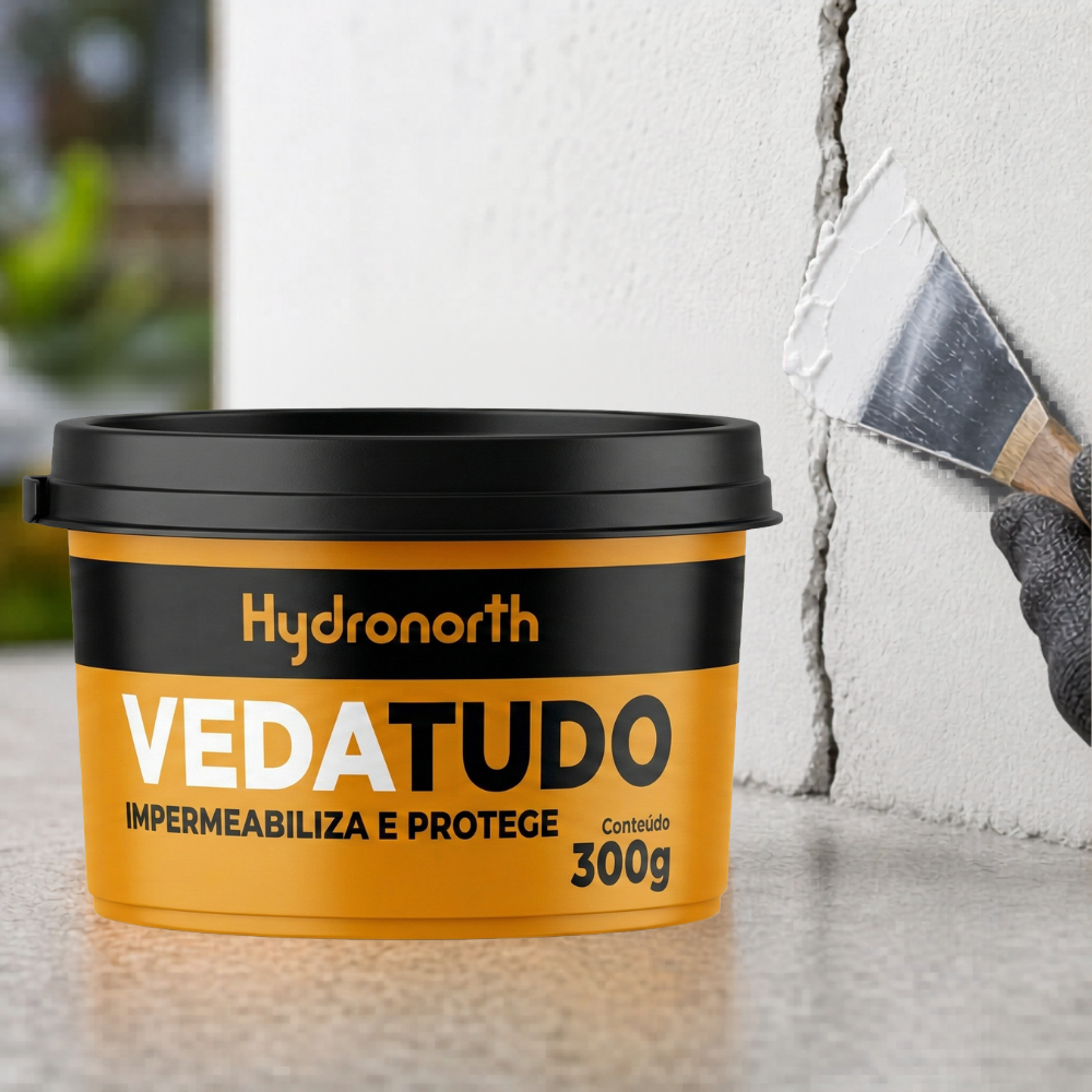 Veda Tudo Impermeabilizante 300g Hydronorth Selante Reparador Multiuso Contra Vazamentos
