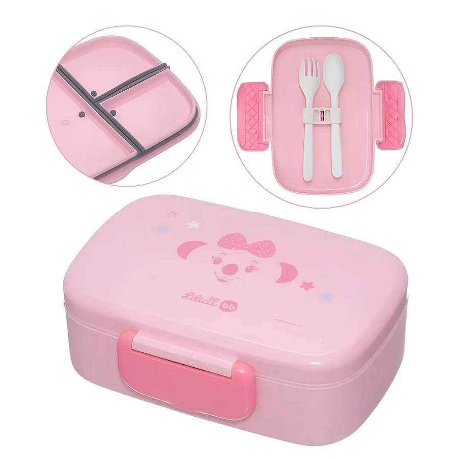 Bento Box Vácuo 900ml Lilica Ripilica Acompanha Garfo e Colher Original - Pacific