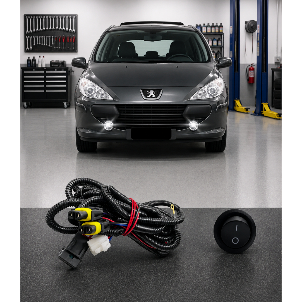 Chicote Completo Farol De Milha Peugeot 307 Todos H11