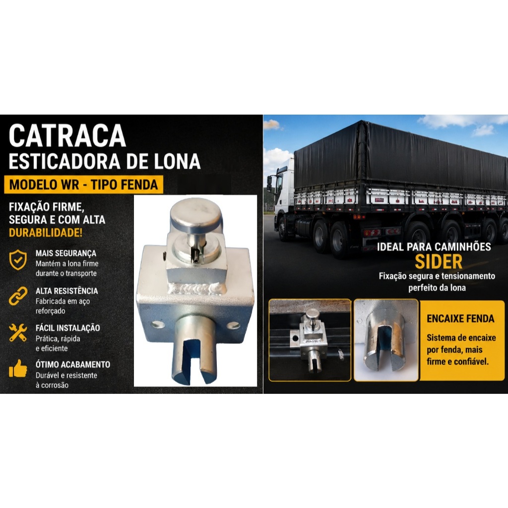 1/2/3/4 Peças de Catraca Esticadora da Lona Universal WR Caminhão Sider Tipo FENDA Trava Lona