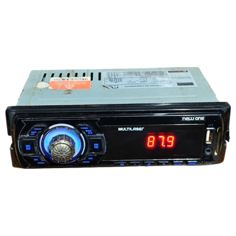 (USADO) Rádio Automotivo Multilaser New One AM FM AUX USB SD 25WX4 12v
