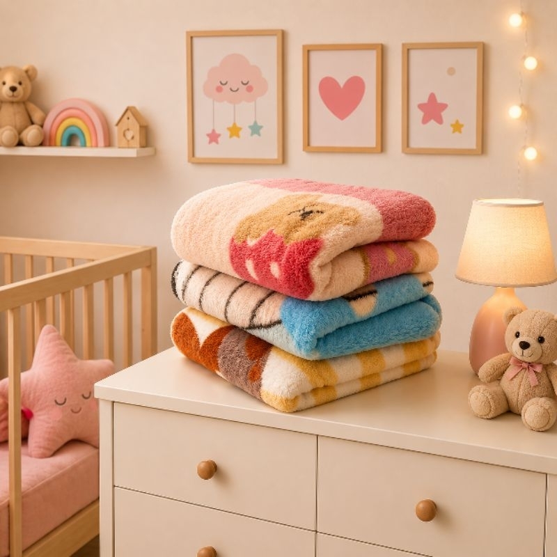 Cobertor de Bebê Infantil Antialérgico Microfibra Macio Enxoval 90x110 cm Presente Saída Maternidade Menino Menina — imagem 2 de 2