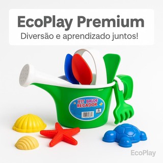 Kit Jardinagem Infantil Completo Regador Balde E Acessorios Coloridos 7 Pecas brincadeiras  ar livre