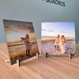 Quadros de Mesa Personalizado 15x15 - C/SUPORTE Com Sua Foto - Casal, Dia Dos Namorados, Família