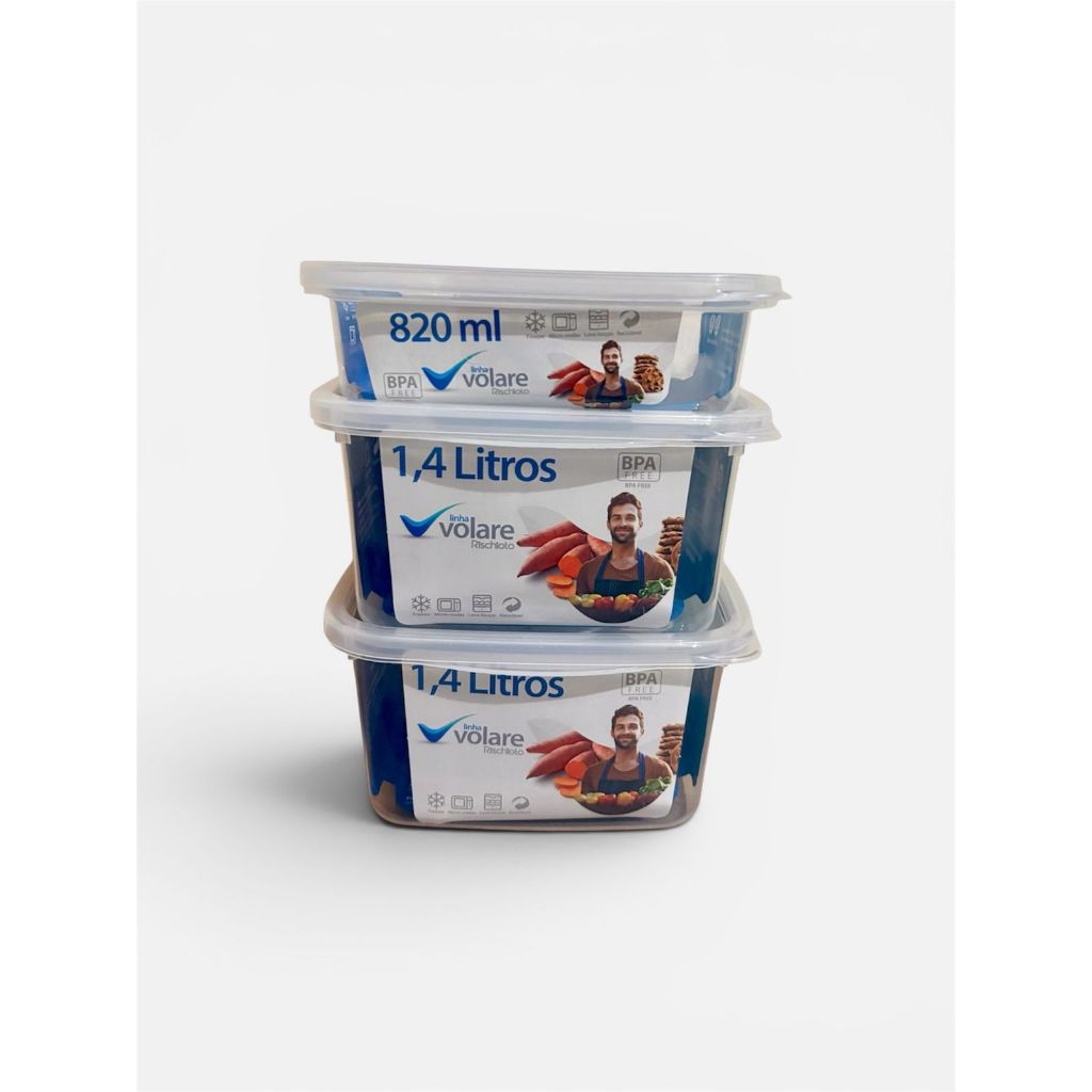 kit de potes, potes resistentes, potes herméticos, kit de vasilhas, Livres de BPA