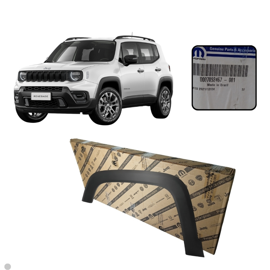 Moldura Paralama Dianteiro Esquerdo Jeep Renegade Original Mopar 7092467