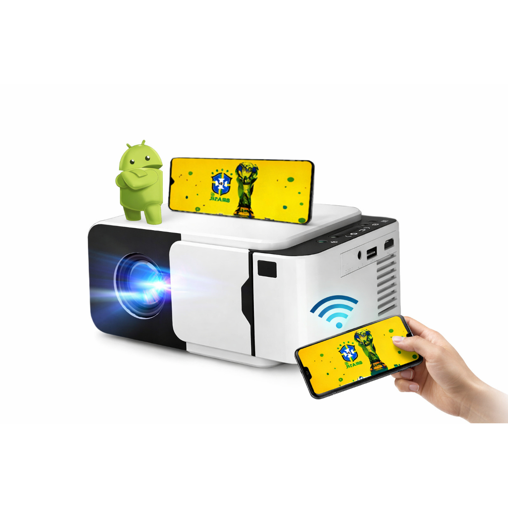 Projetor Profissional Android 4k Portátil 5g Wifi Full Hd Bluetooth T5 Mini