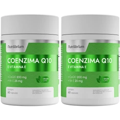Kit 2x Coenzima Q10 200mg com Vitamina E 60 Caps Nutrilibrium