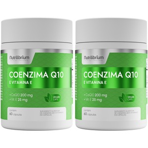 Kit 2x Coenzima Q10 200mg com Vitamina E 60 Caps Nutrilibrium