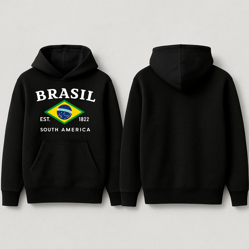 Blusa Moletom Estampa Brasil Copa Mundo Seleção Brasileira Hexa Torcida 413
