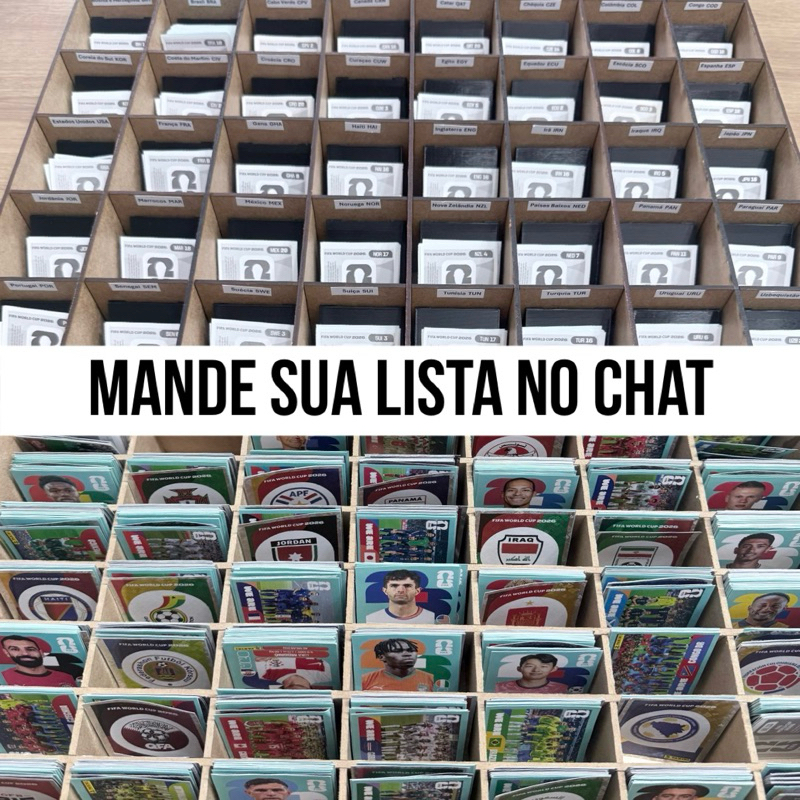 Kit figurinhas da Copa do Mundo 2026 Sem repetição Mande a Lista