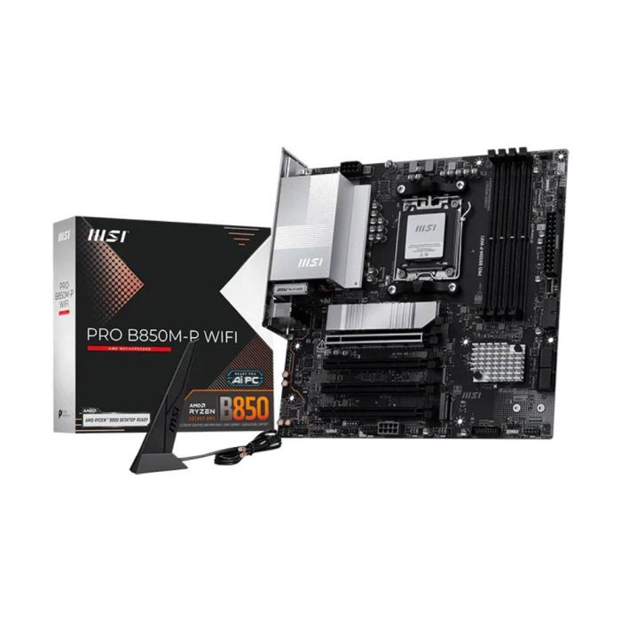 Placa Mãe MSI PRO B850M-P WIFI AM5 4xDDR5 Chipset AMD B850 mATX