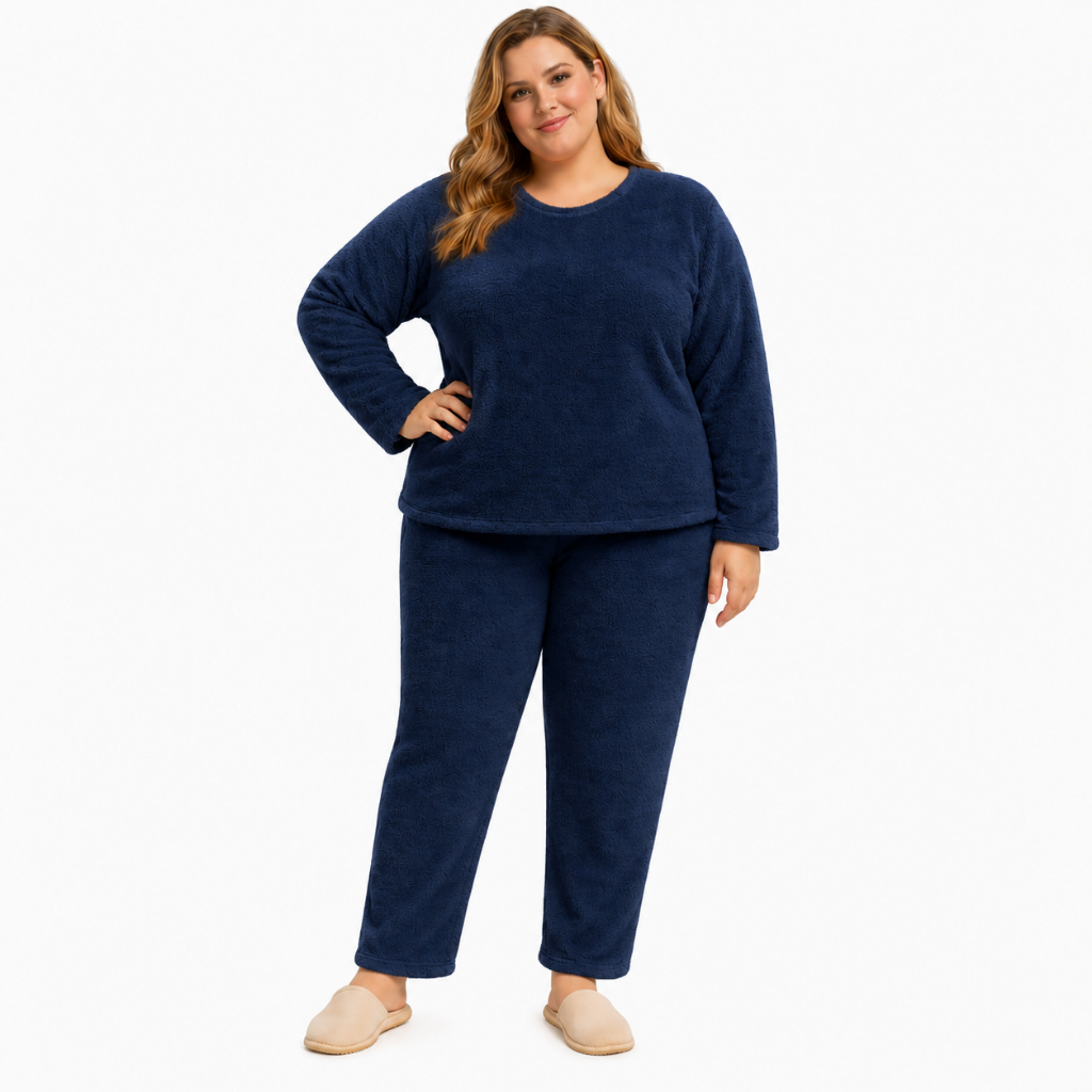 Pijama Feminino Fechado Soft Fleece Adulto Plus Size Tamanho 40 ao 54 (M ao G5) Quentinho