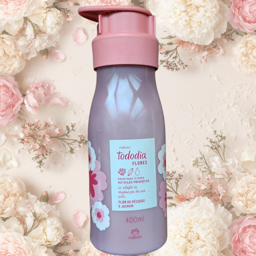 Creme Hidratante Corporal Flores Flor de Pêssego e Jasmim Natura Tododia 400ml