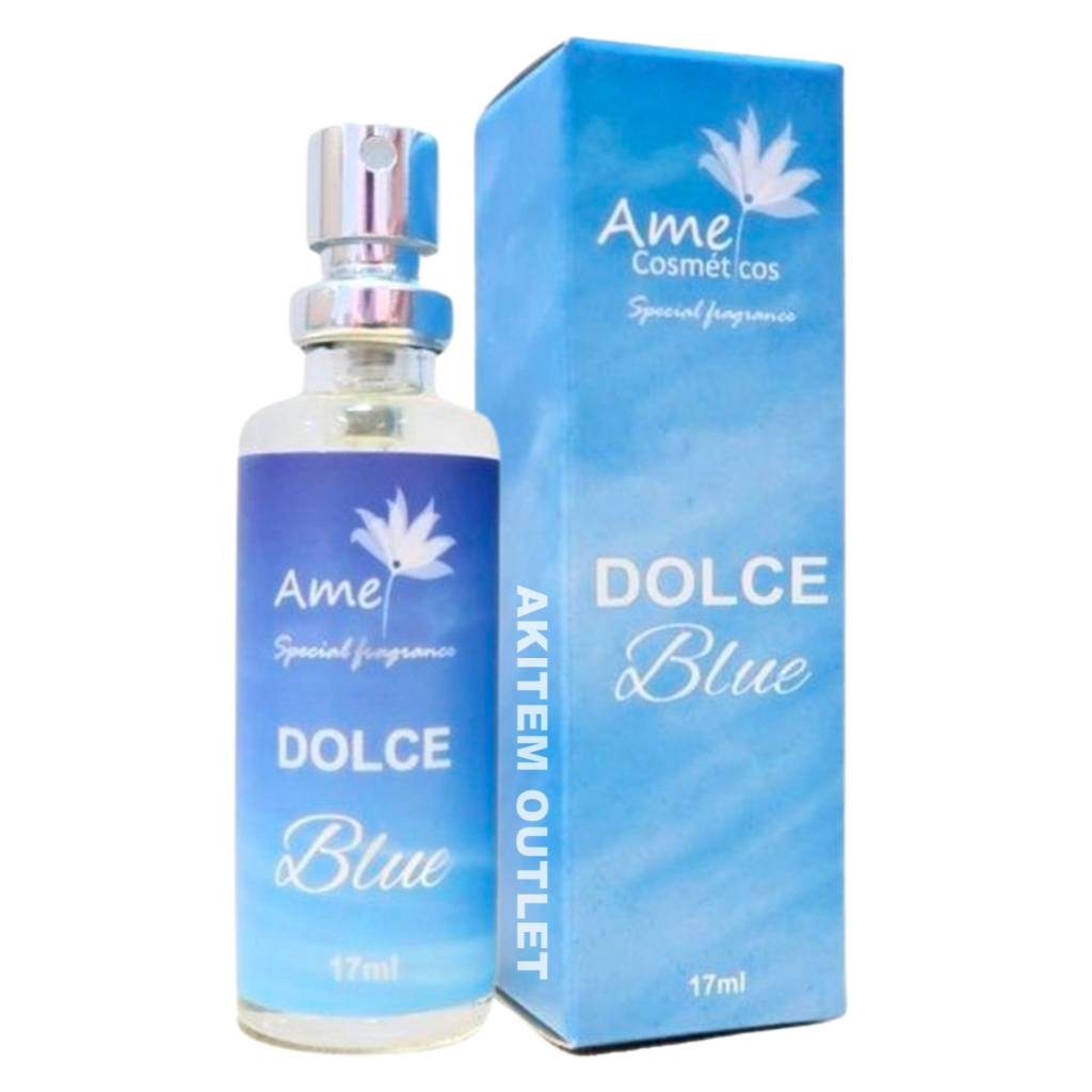 Perfume Feminino Dolce Blue Amei Cosméticos 17ml Elegance Ideal Para Bolso Ou Bolsa