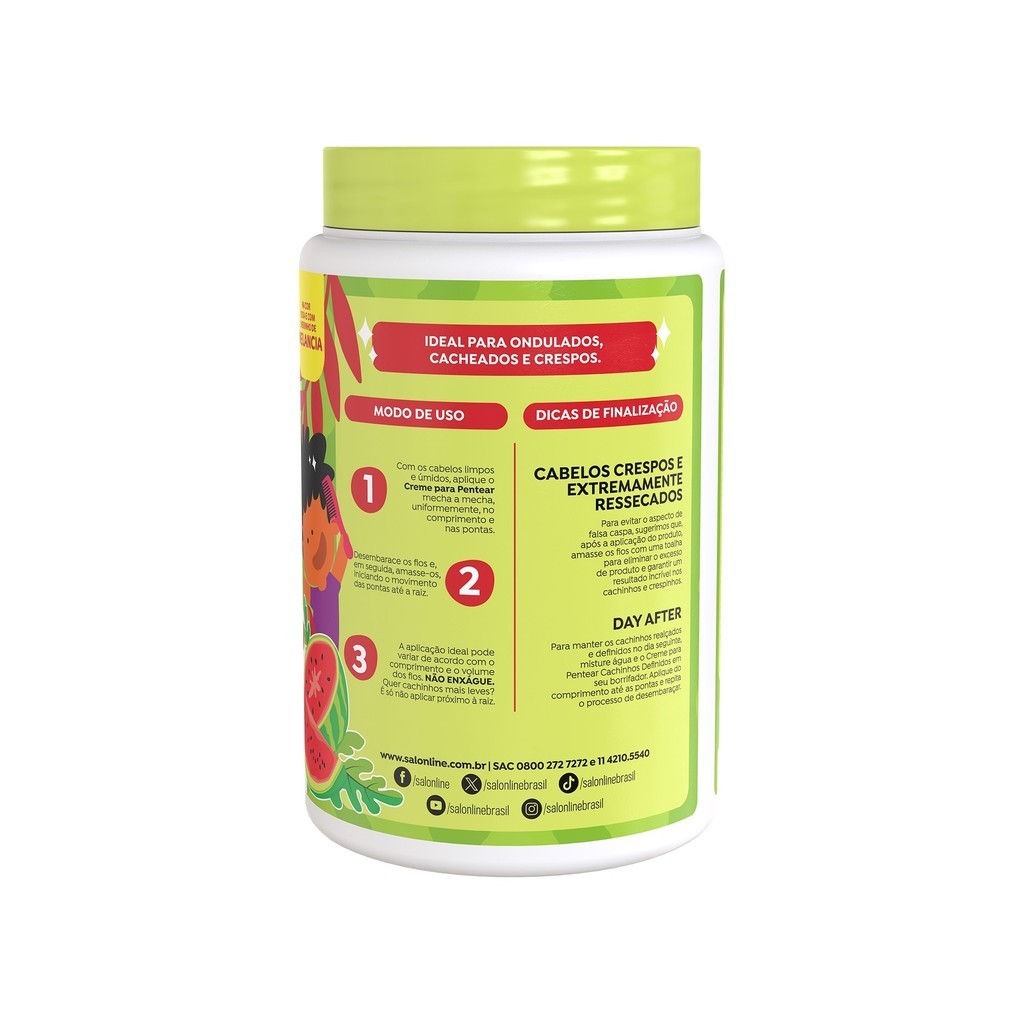 Kit Familia Creme de pentear 1 kg + Shampoo e Condicionador SOS Cachos Coco Salon line · foto 2