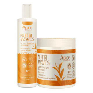 Kit Apice Nutri Waves Gelatina 300ml Creme Low No Poo 500g