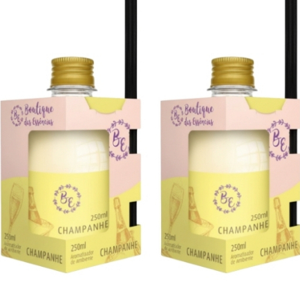 2 Difusor/Cheirinho De Ambiente 250ml Boutique Champanhe