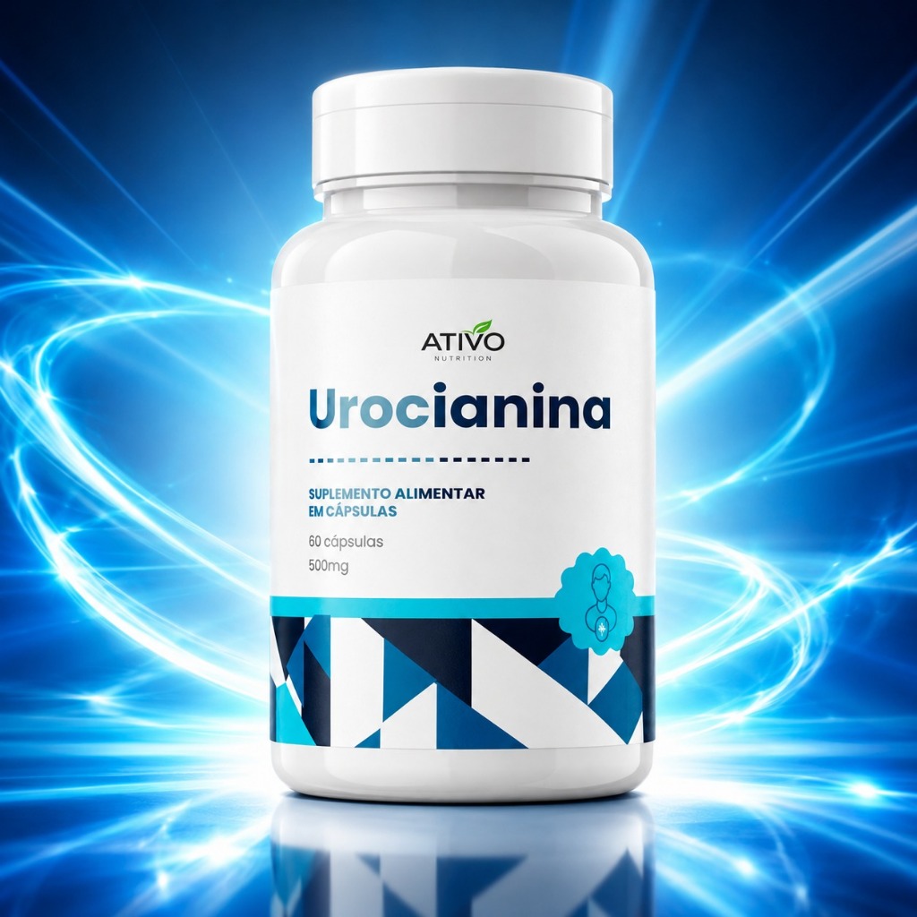 Urocianina | Ativo Nutrition - 500mg - 60 Cápsulas - Antioxidante, Energia, Disposição e Bem-Estar
