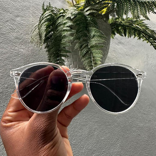 Óculos Transparente Redondo Casual Retrô Behave New Gray Moda Masculino Femino Unissex Hype 2026