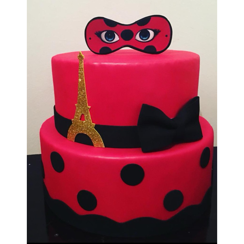 Bolo Fake Lady Bug Miraculos