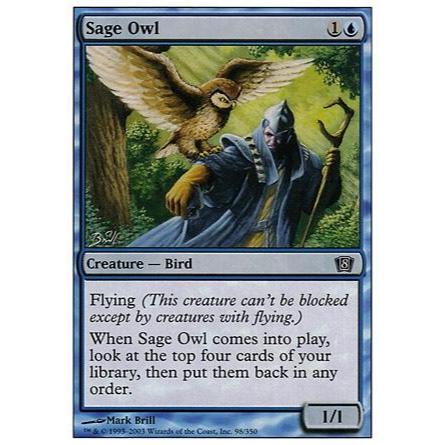Coruja Sábia (Ave) - - Magic The Gathering
