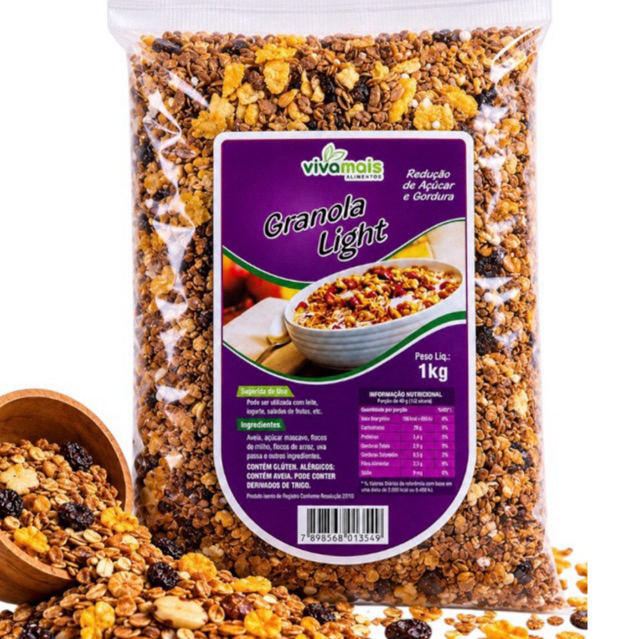 Granola Light 1kg/VIVAMAIS ALIMENTOS