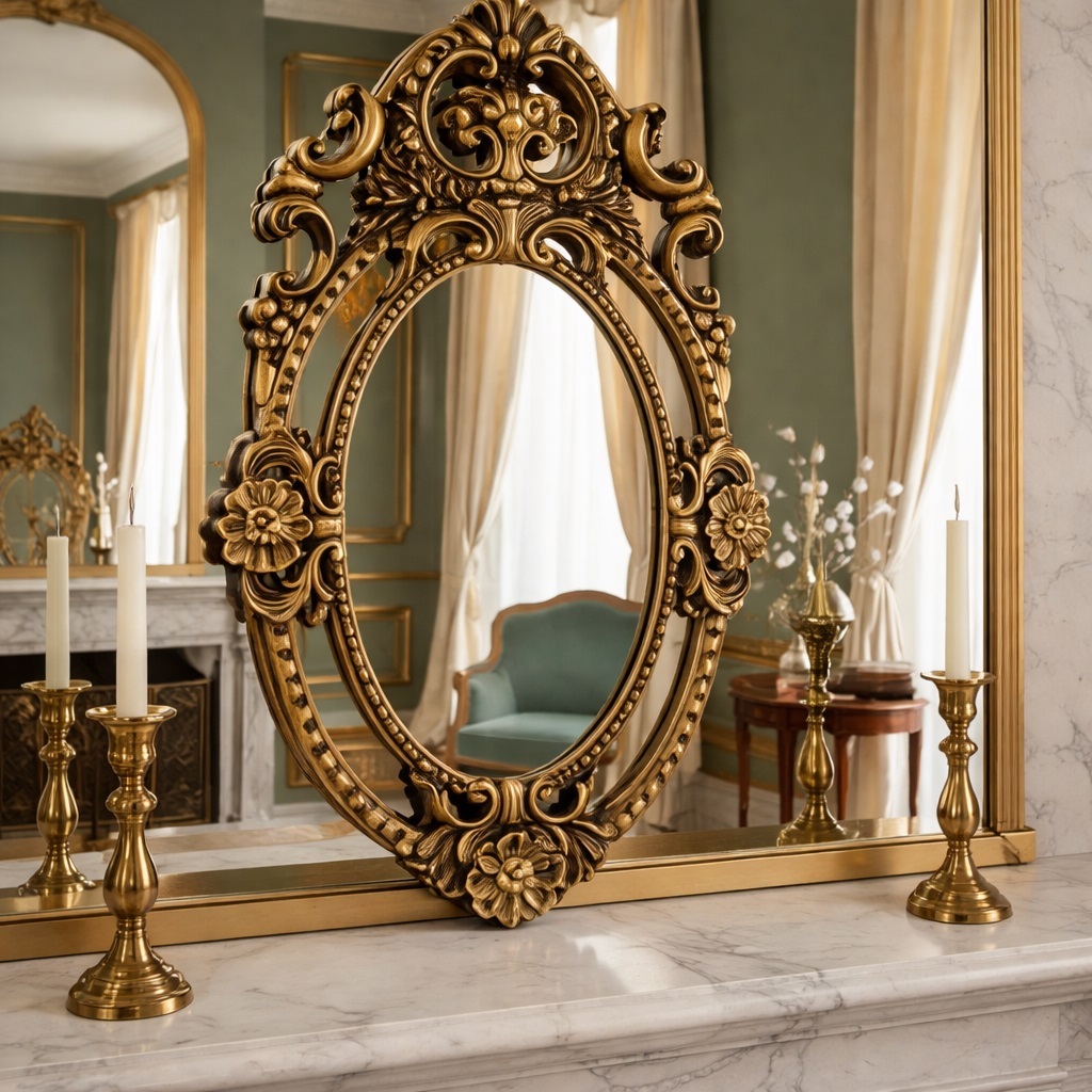 Espelho Provençal Decoração de Parede Lavabo Quarto Penteadeira Envio Imediato