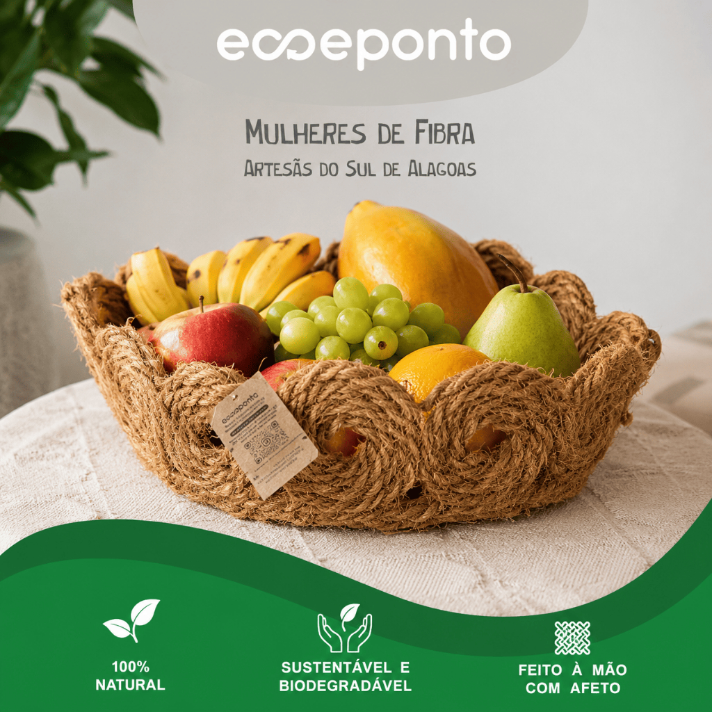 CESTA DE MESA DE FIBRA DE COCO - P