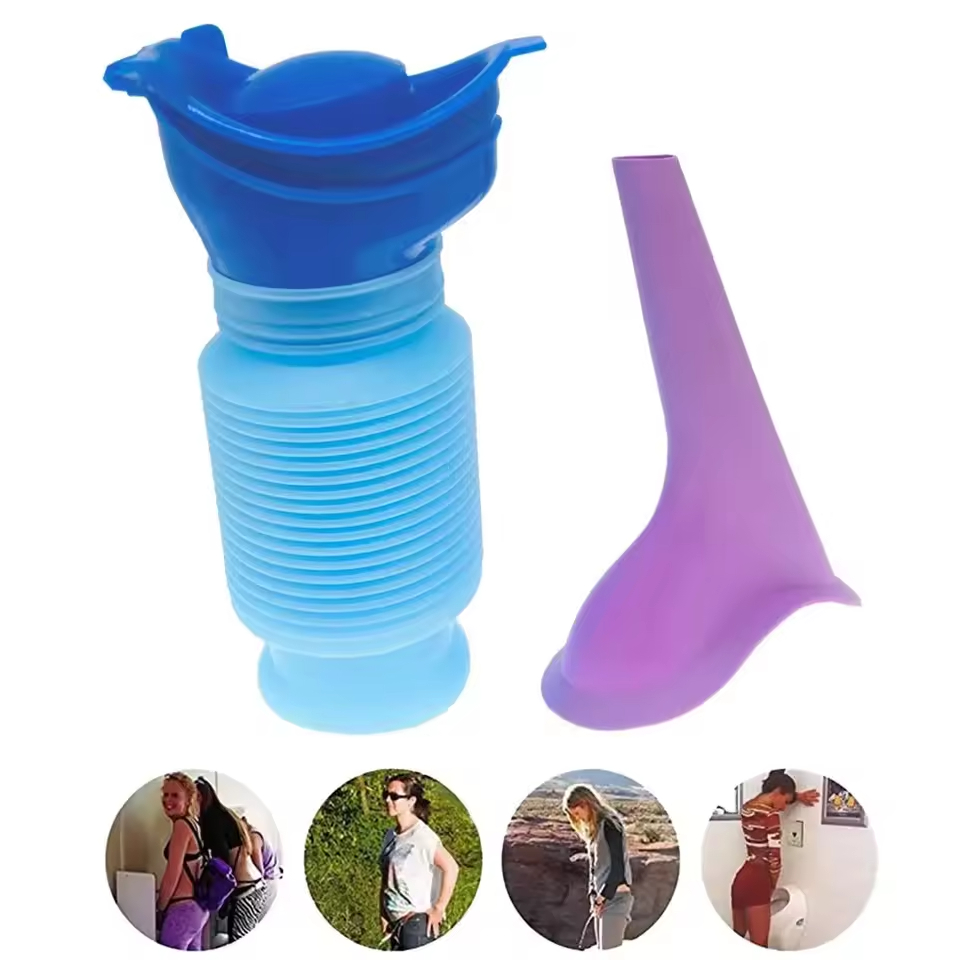 Urinol Portátil Retrátil de 750ml para adultos, Banheiro Móvel Pessoal, Frasco para Urinar em Pé Mulheres e Crianças