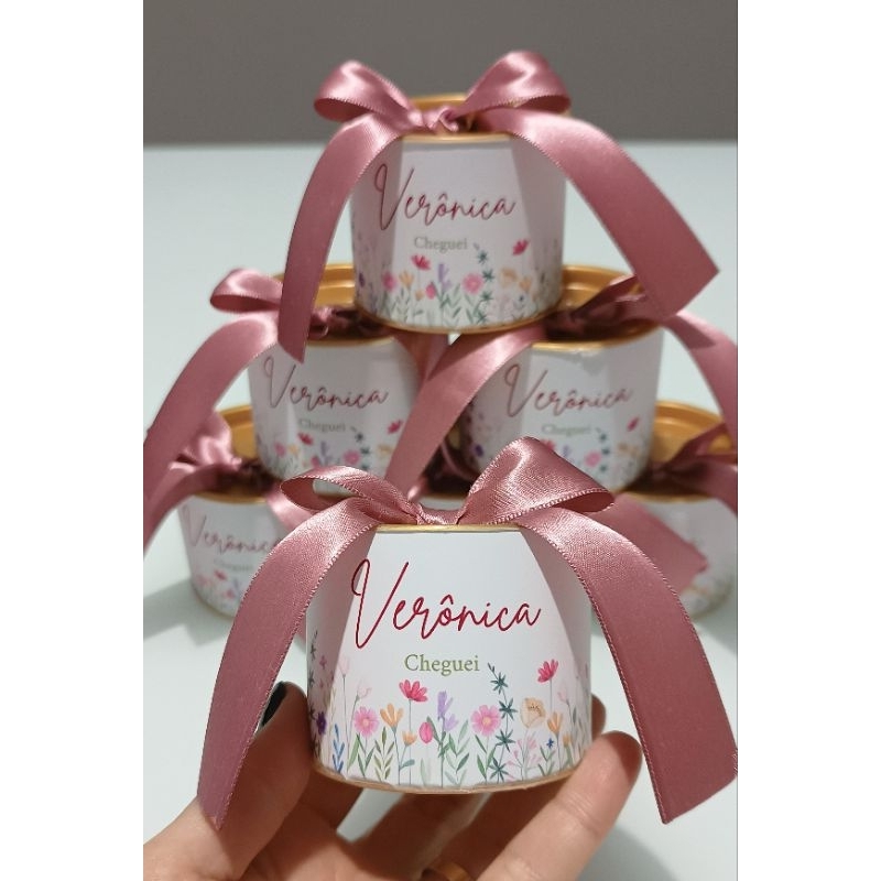 Kit Tubolata Personalizada 5x6 | Lembrancinha Maternidade Flores Floral, Chá de Bebê, Aniversário | Diversos Temas