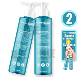 Kit Sabonete e Esfoliante Facial Espuma Cremosa com Aloe Vera Pró-Vitamina B5 240ml Dermachem