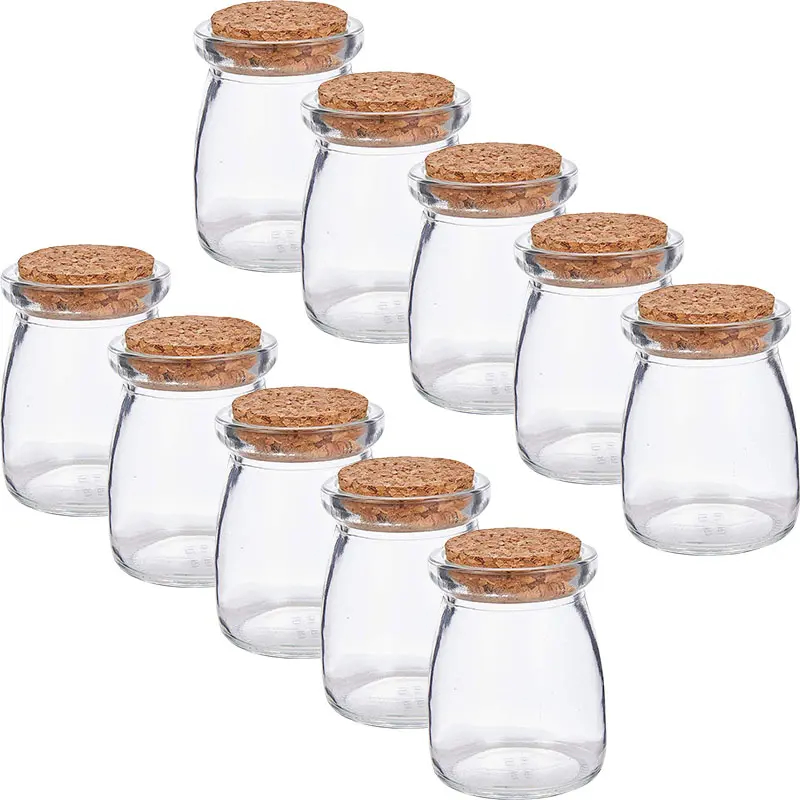 Kit Organizador de Tempero - 10 potes Vidro tampa Rolha - Vidro Decoração 100ml