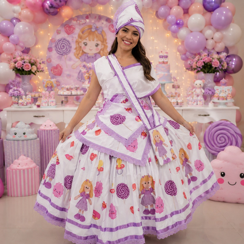 ERÊ NANÃ - SAIA LILÁS DE ERÊ - BAIANA FESTA DE IBEJADA - COSME E DAMIÃO - ROUPA UMBANDA E CANDOMBLÉ
