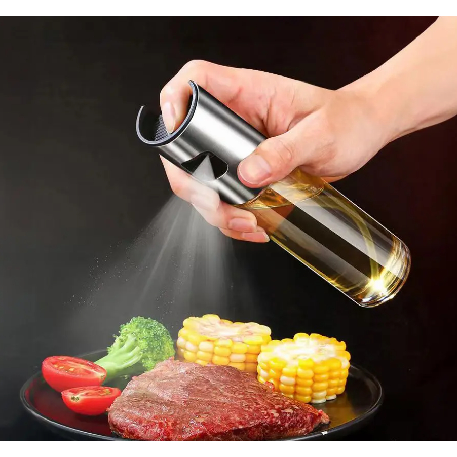 Detalhes do Garrafa Spray Azeite 100ml Vidro Pulverizador para Air Fryer Cozinha Gourmet
