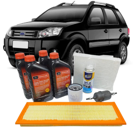 Kit Revisão Ecosport 1.6 2003 Á 2012 Zetec Rocam 5w30 Motorcraft revisão Ford