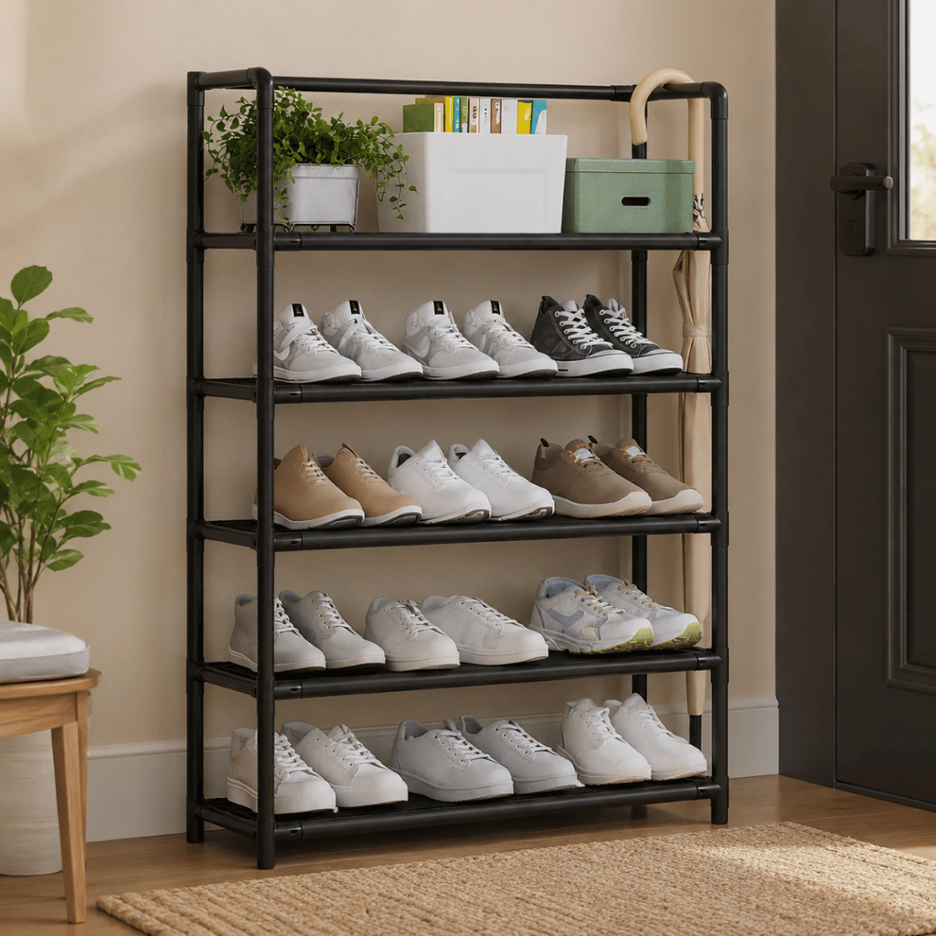Sapateira Organizadora Multiuso Estante Prateleira Decorativa  Elegante Lavanderia Escritório