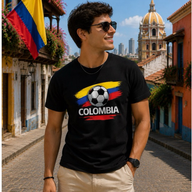 Camisa Camiseta Colômbia Especial Copa Do Mundo 2026 Personalizada 100% Algodão
