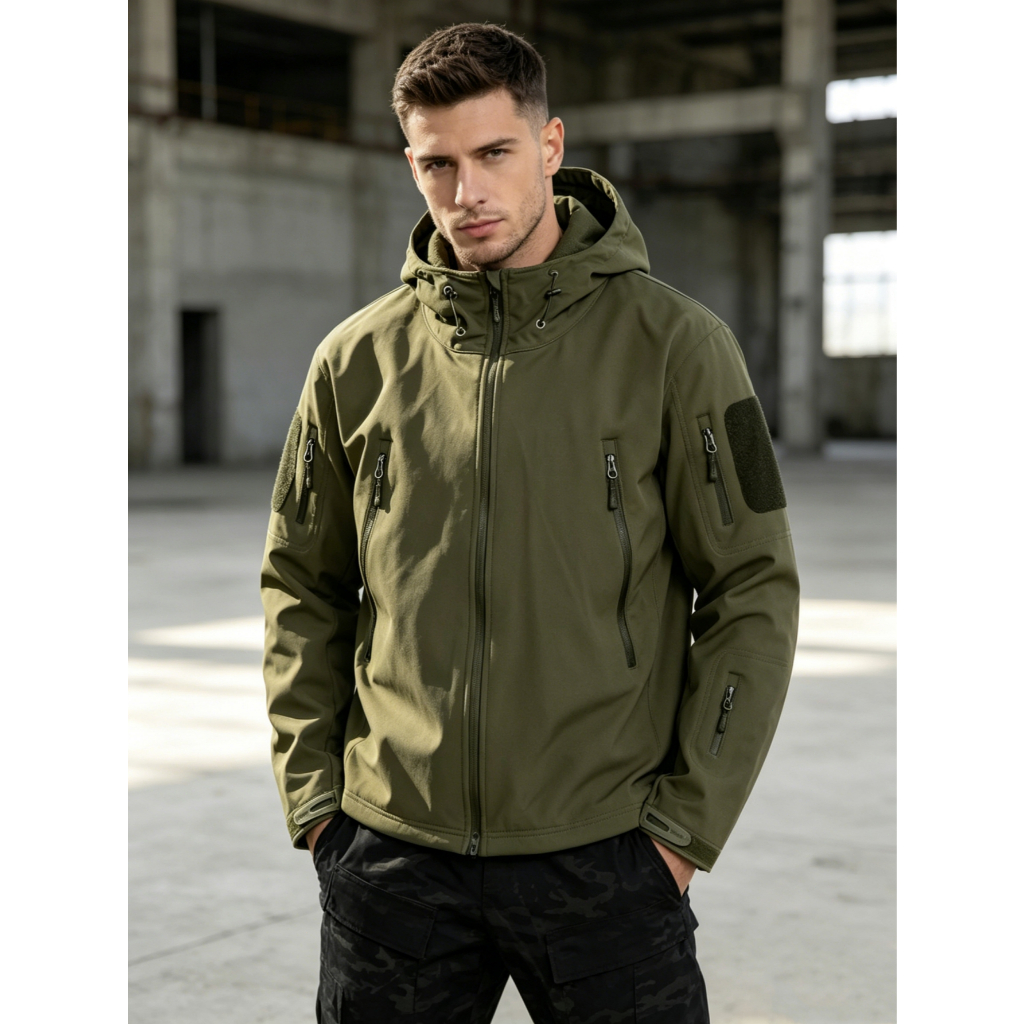 Jaqueta Tática Masculina Impermeável Shark Skin Corta Vento Tática De Inverno