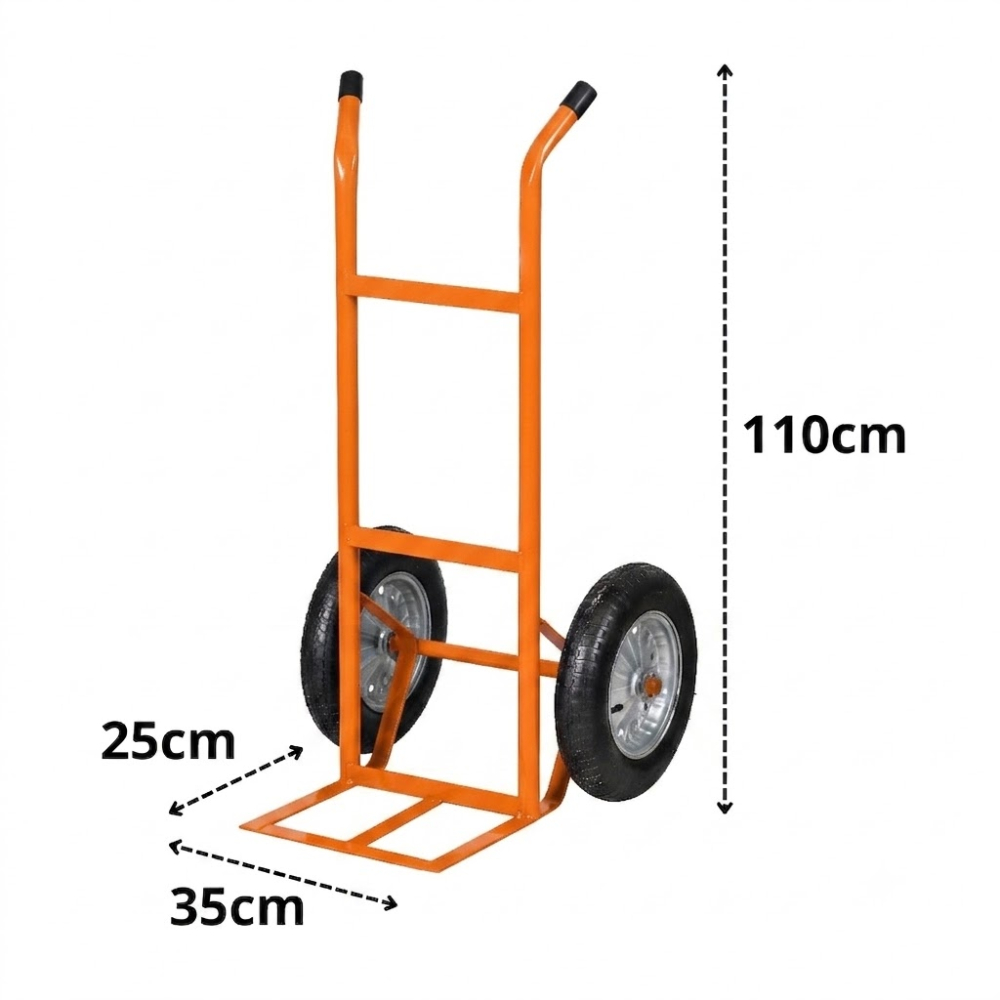 Carrinho Carro de Carga 150kg 2 Rodas Pneu com Câmara Muke Tools · foto 2